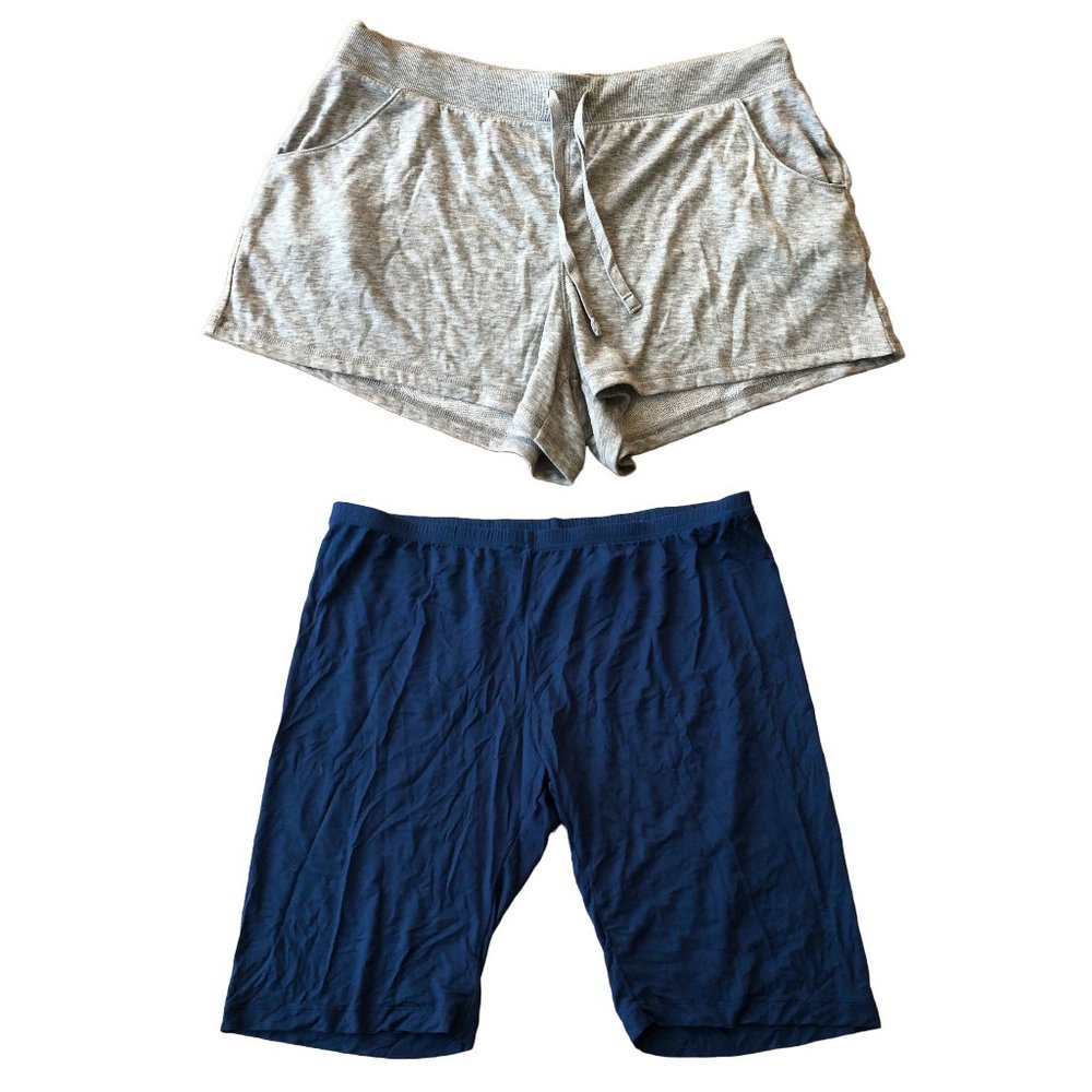 Set of Two Womens XXL Shorts - Pajama Slip Intimate Cozy Bottoms - Casual Lot